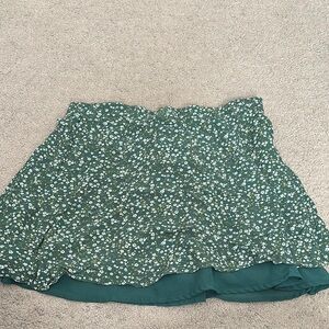 Floral Green Skirt
